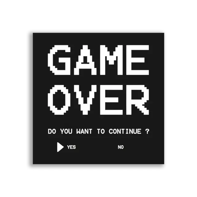 Game Over – willst du fortfahren? Sticker