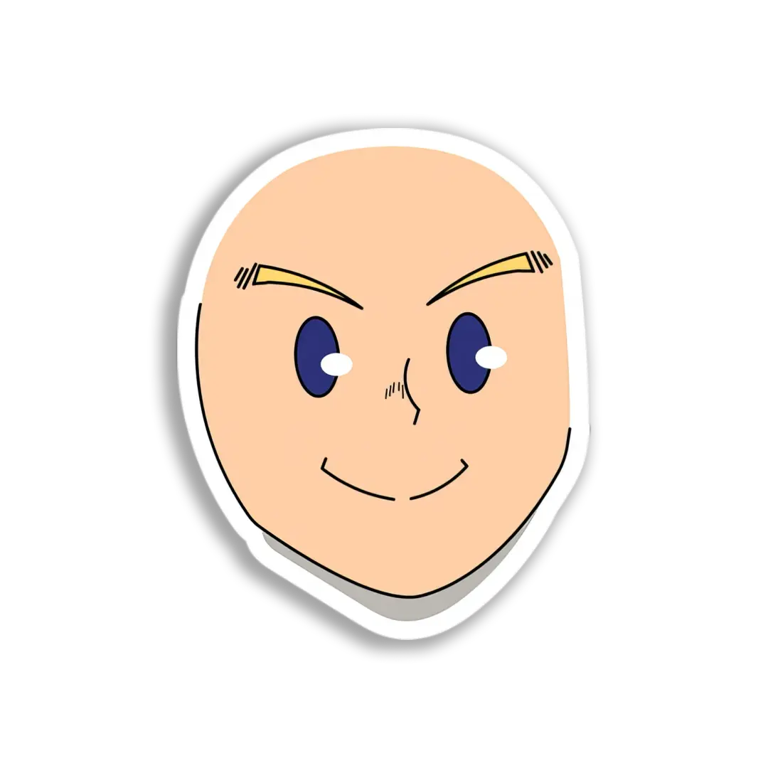 Smiling Bald Face Sticker