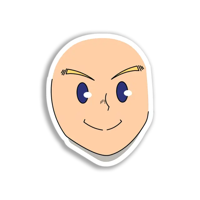 Lächelndes Glatzkopfgesicht Sticker
