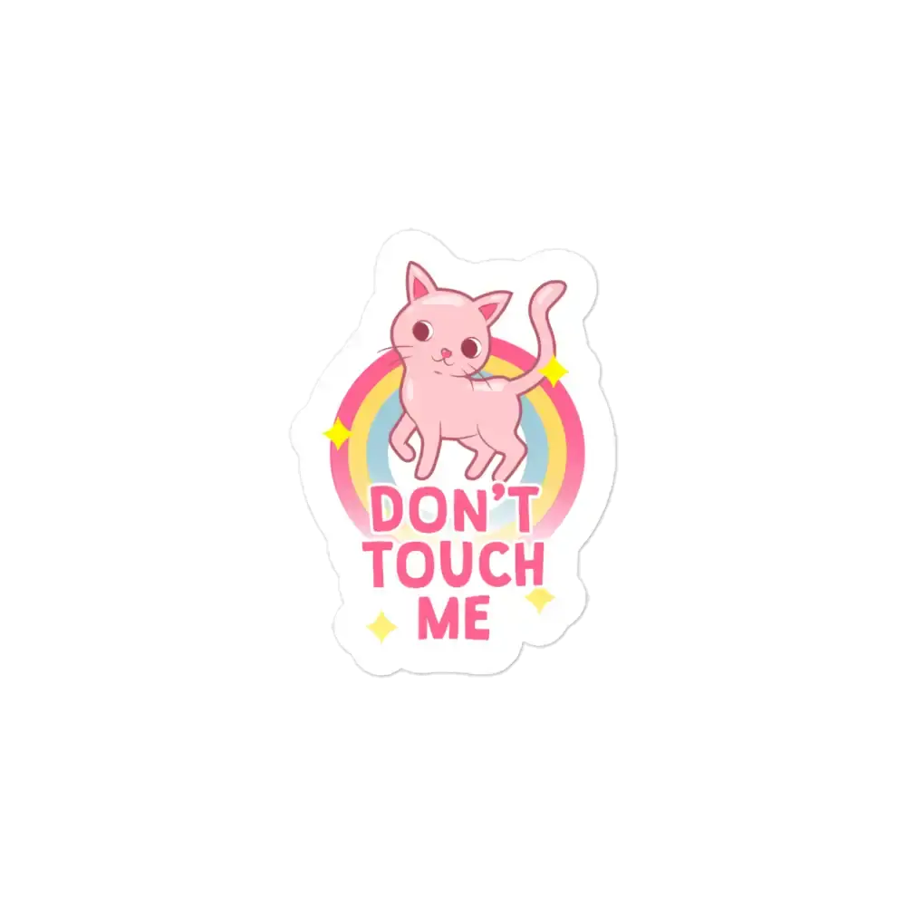 Cute Cat Don't Touch Me Sticker