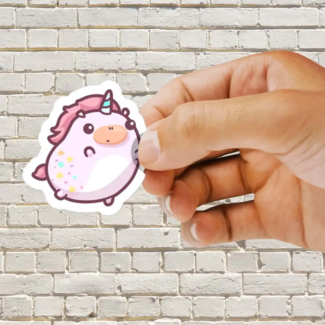 Cute Fat Unicorn Sticker