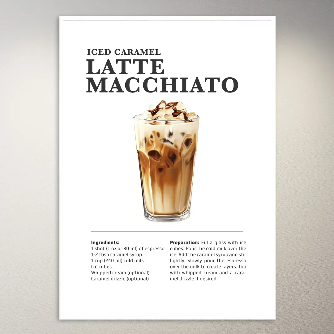 Póster de Iced Caramel Latte Macchiato