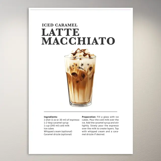 Iced Caramel Latte Macchiato Poster