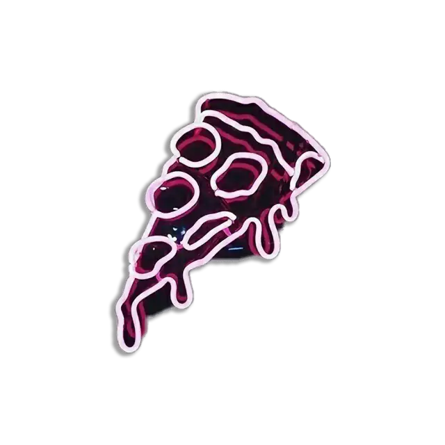 Neon-Pizza Sticker