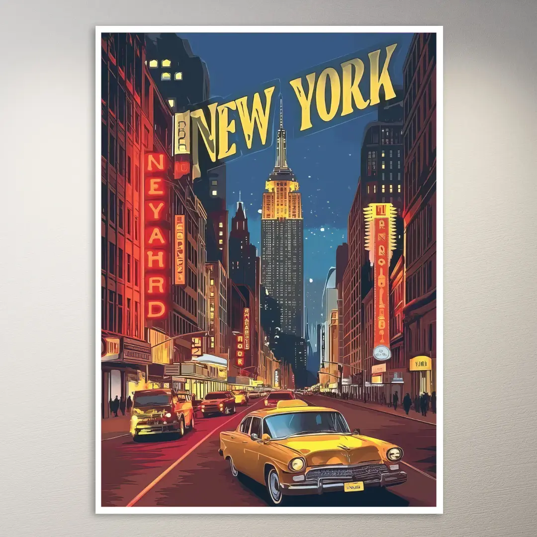 New York City Night Life Poster